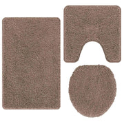 Set di tappetini antiscivolo per il bagno 3 pz Marrone PP CFW2069529