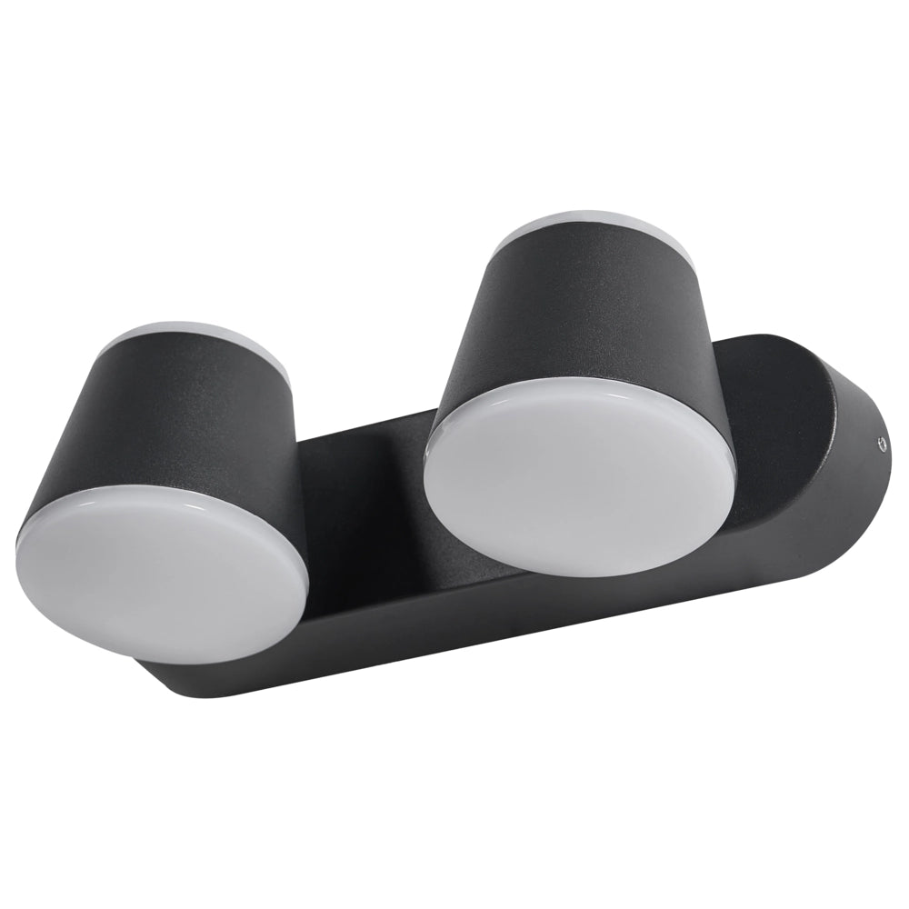 Lampada LED da Parete per Esterni in Alluminio Nero Design Moderno