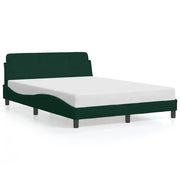 Letto matrimoniale | Letto per adulti | Giroletto Dover Verde Scuro 140x200 cm in Velluto