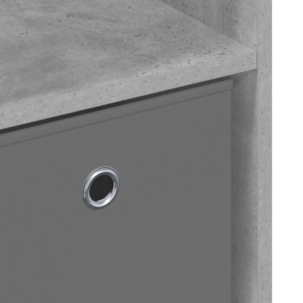 Credenza con cassetto Grigio cemento 73,5 x 24 x 69,5 cm