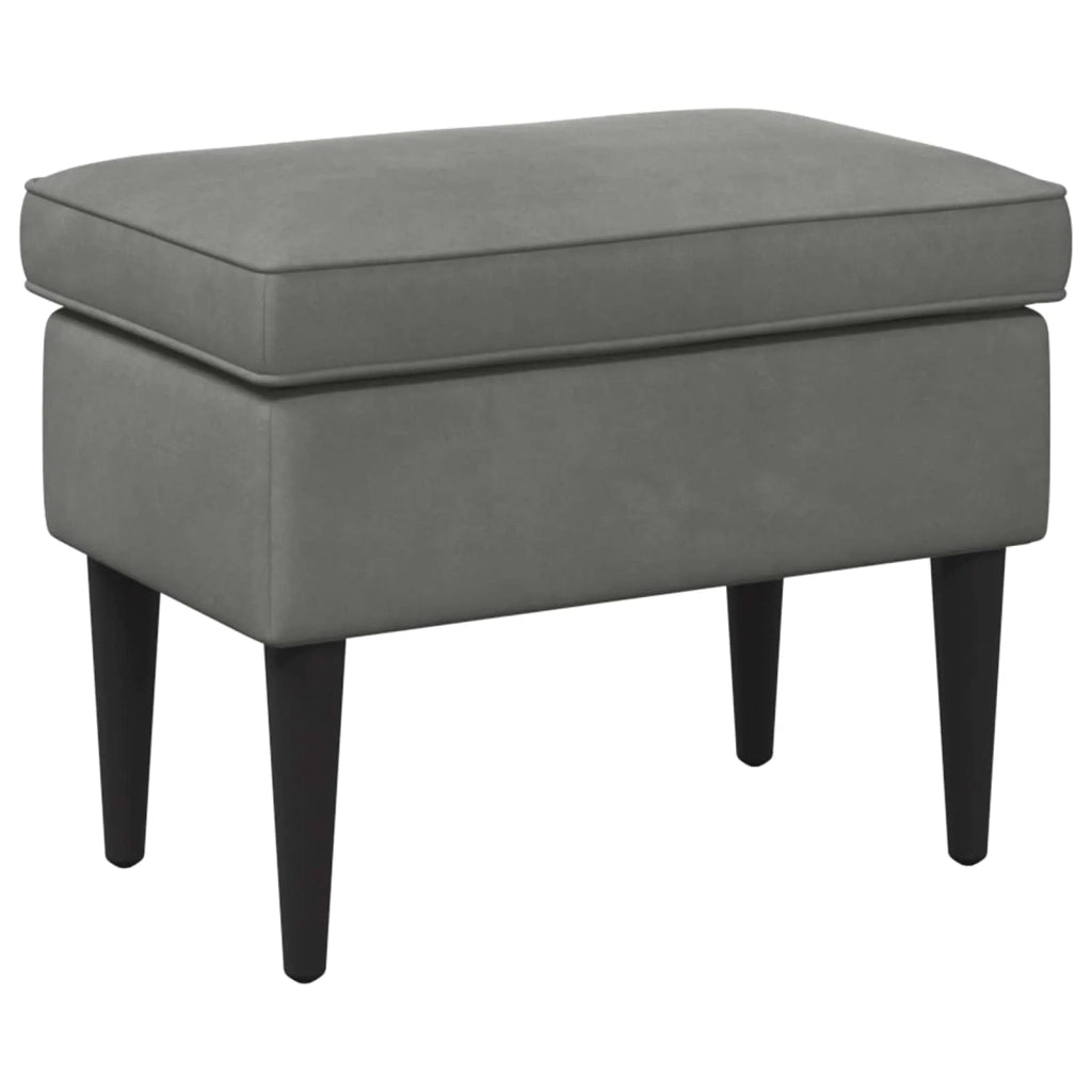 Poltrona con Ottomano 2 pz Grigio Scuro Velluto 3418817