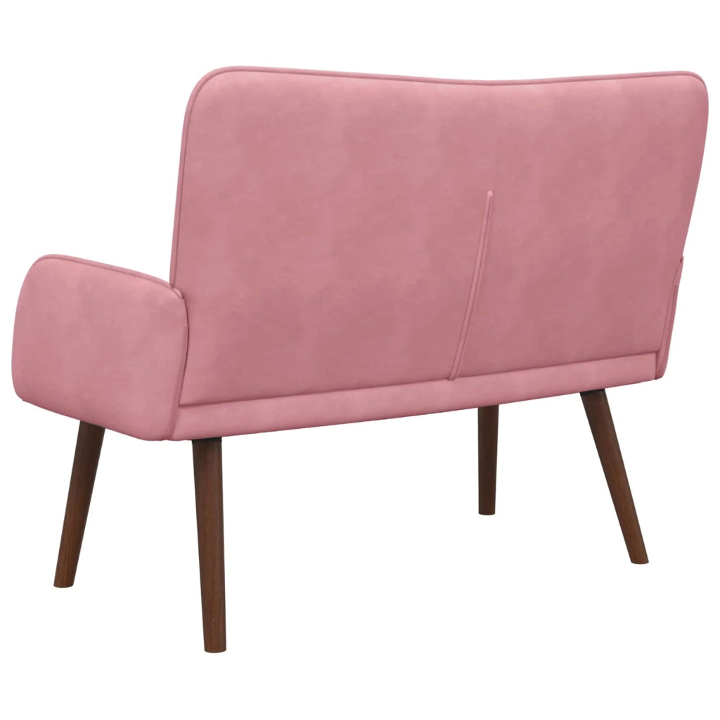 Sofa a Due Posti Rosa 115 x 61 x 87 cm Velluto