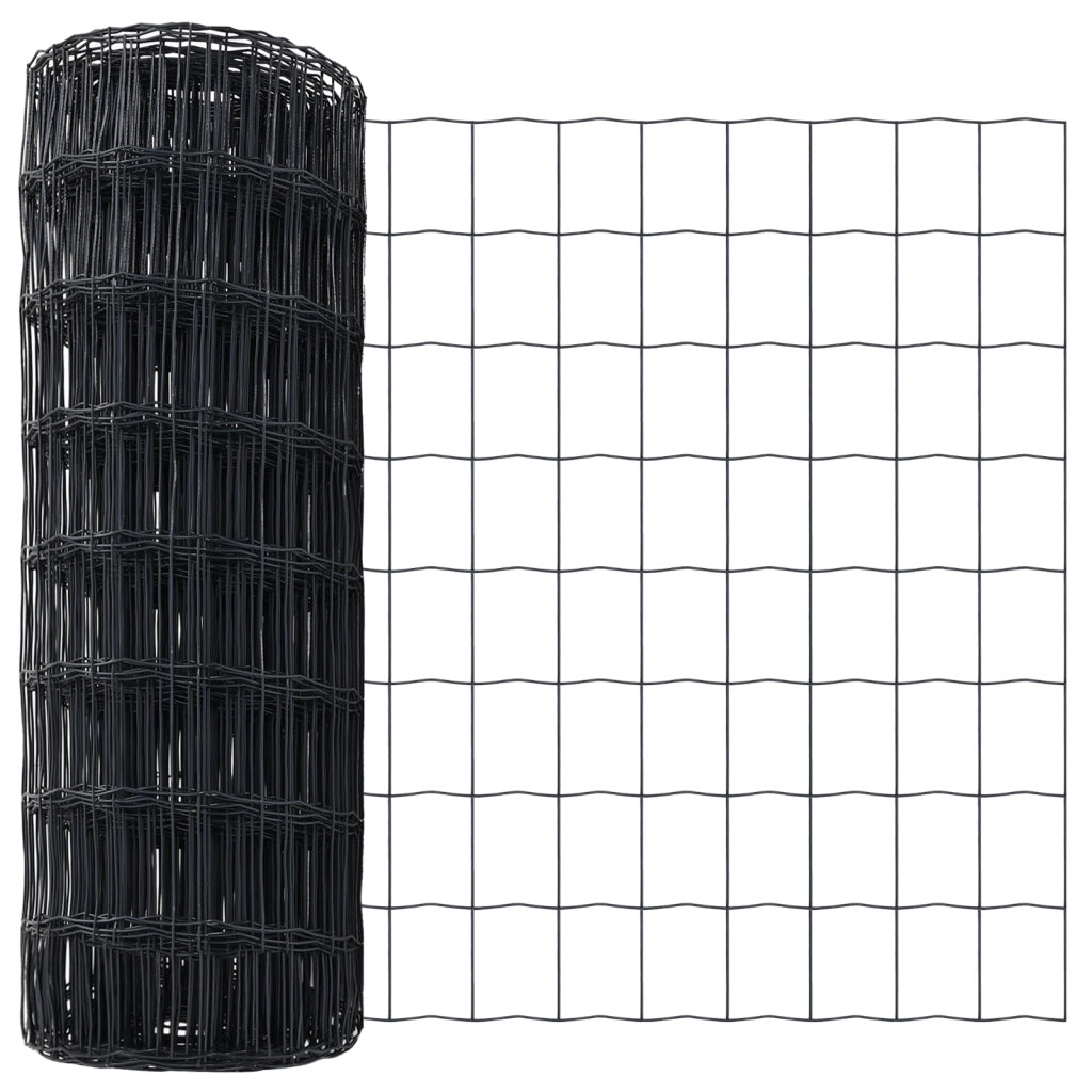 Recinzione Euro Grigio 0,6x25 m Acciaio