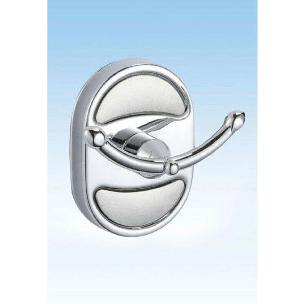 Trade Shop - Appendino Gancio Appendi Porta Asciugamano Doppio Bagno Ovale 7 X 7 Cm 52005 -