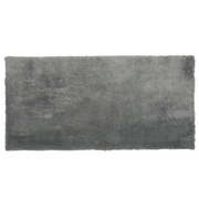 Tappeto shaggy in misto cotone e poliestere grigio 80 x 150 cm soffice pelo denso