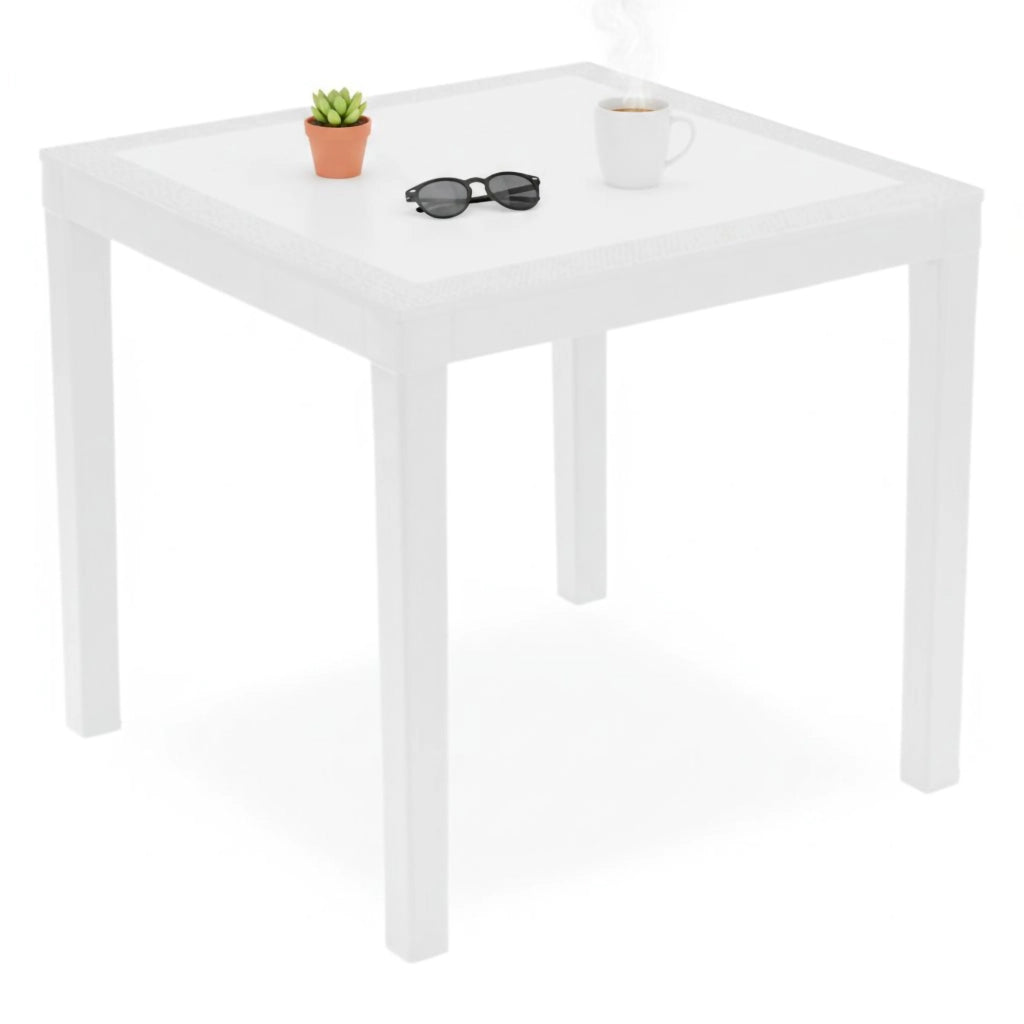 Frostproof, Tavolo da Esterno 4 Posti Made in Italy, 78x78x73h cm Bianco