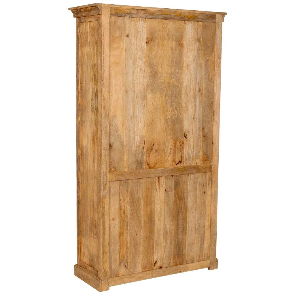 Vetrina in legno con 4 ante marroni, 110x45x200 cm
