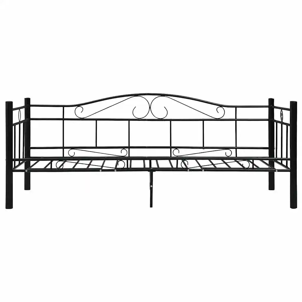 Telaio Divano Letto Nero in Metallo 90x200 cm