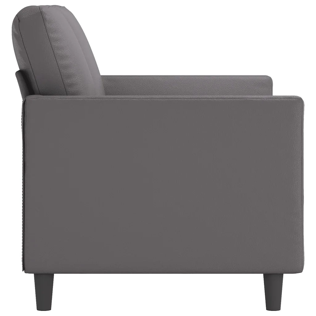 Divano | Divano da soggiorno | Sofa a 2 Posti Grigio 120 cm in Similpelle