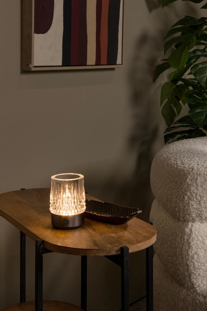 Lampada da tavolo LILI LED ricaricabile cristallo Lucide