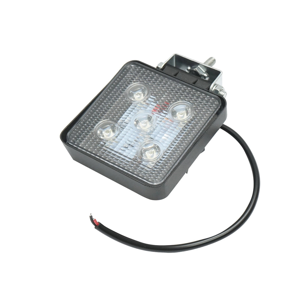 Lampada con 5 LED, 10-30V, 15W, angolo di radiazione 30°, tipo spot, 108x108x36mm, IP67, 6000K, Breckner Germany