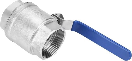 Porta a doppia guida in acciaio inossidabile completa con valvola a sfere e viti a spillo femmina 2" DN50 1000 WOG