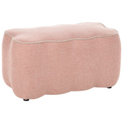 Panca rettangolare in tessuto rosa, 69 x 38, poggiapiedi, elemento decorativo per soggiorno e camera da letto