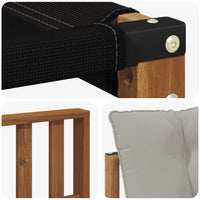 Set di divani da esterno 5 pcs Grigio Naturale e Chiaro 3369358