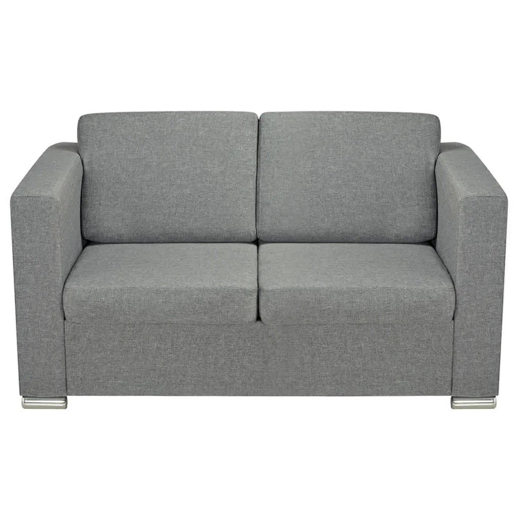 3 Pz Set di Divani in Stoffa Grigio Chiaro 274213