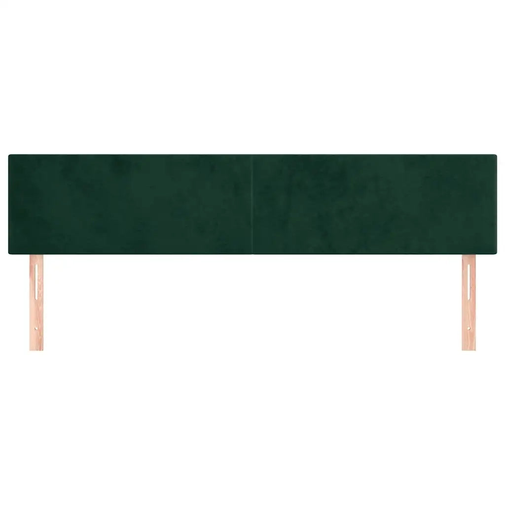 Testiera | Testata Verde Scuro 200x5x78/88 cm in Velluto