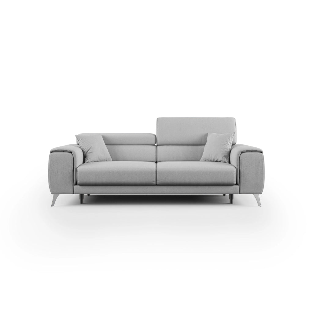 Fusion Divano con sedute allungabili in tessuto smacchiabile T05 185 cm grigio