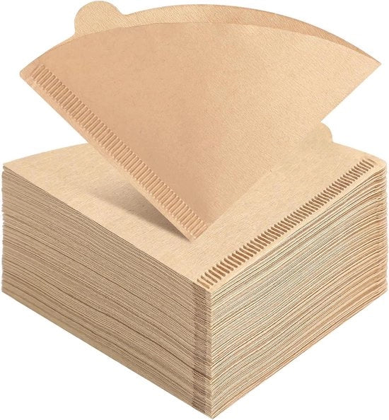 Filtro per caffè a forma di V, 300 pezzi, dimensione 1, carta per filtro a forma di cono, accessori per caffè per filtro e caffettiera per 1-2 tazze.