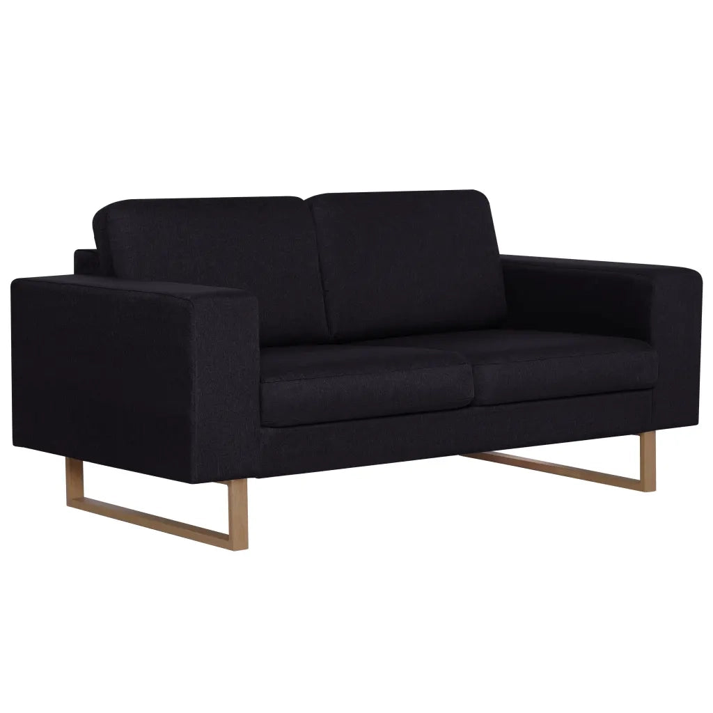 Divano a 2 Posti in Tessuto Nero cod mxl 16957