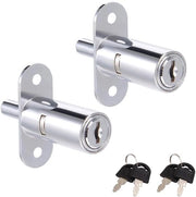 Cilindri di sicurezza per porte scorrevoli - 40mm - Rivestimento in acciaio inossidabile - 2 pezzi - Chiavi - Resistente alla torsione - Adatto per porte scorrevoli - Cilindri di sicurezza per porte di cassetti
