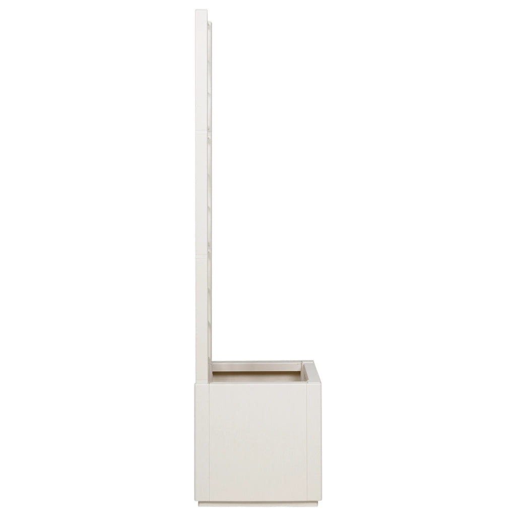 Fioriera da Giardino con Trellis Bianco 36x36x140 cm PP