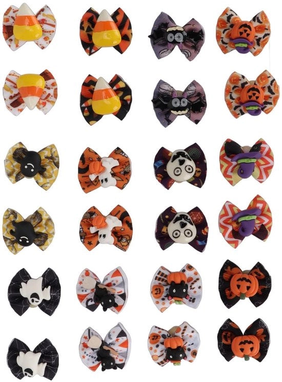 Accessori per capelli per cani e gatti - set di 24 elastici per capelli per animali domestici