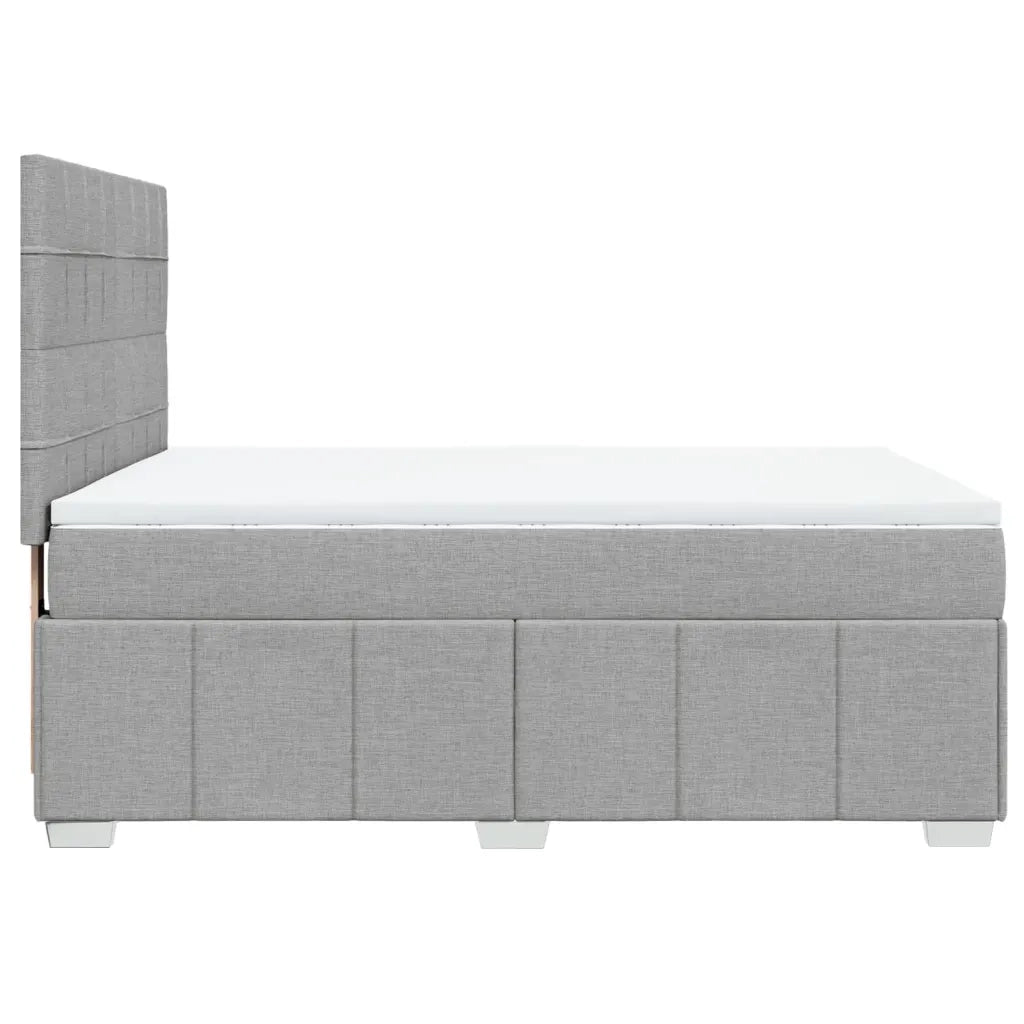 vidaXL Giroletto a Molle con Materasso Grigio Chiaro 140x190cm Tessuto