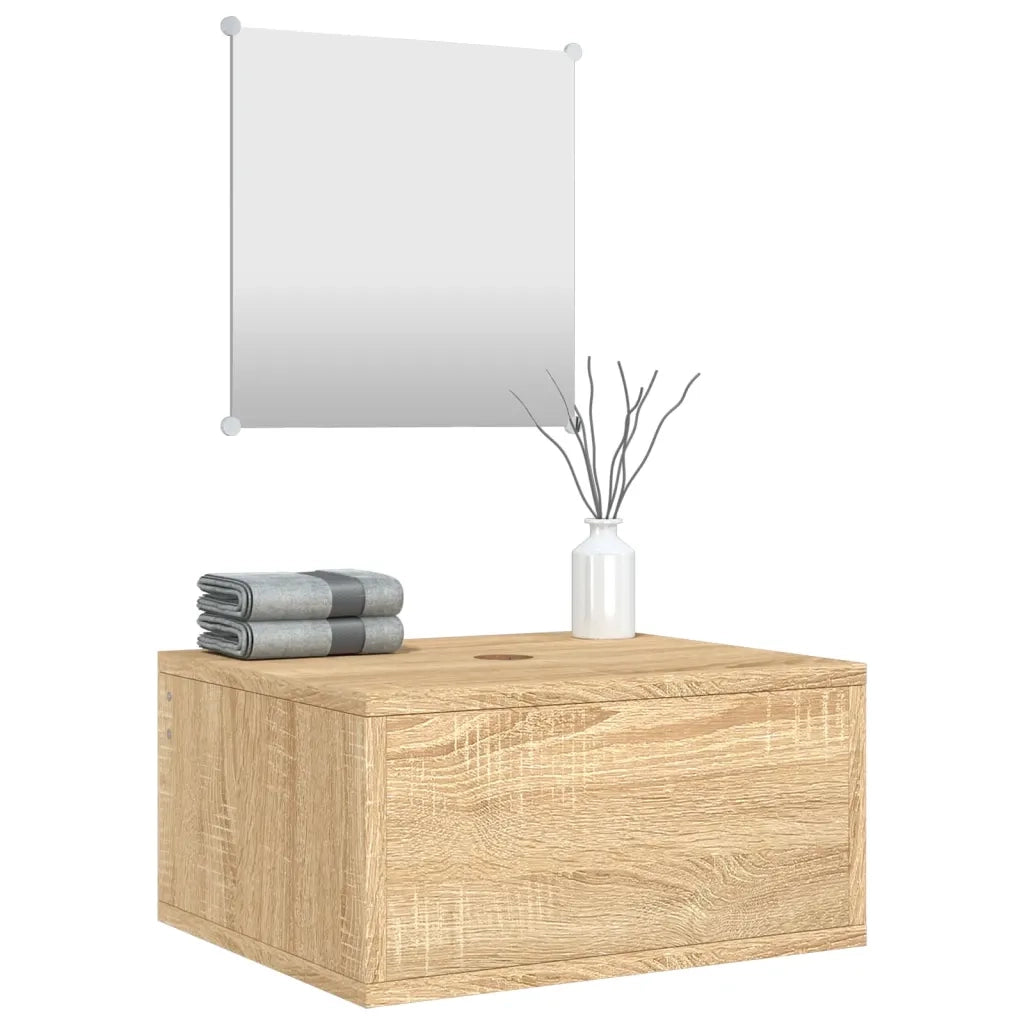 Set Mobili da Bagno 2 pz Rovere in Legno Multistrato 242558