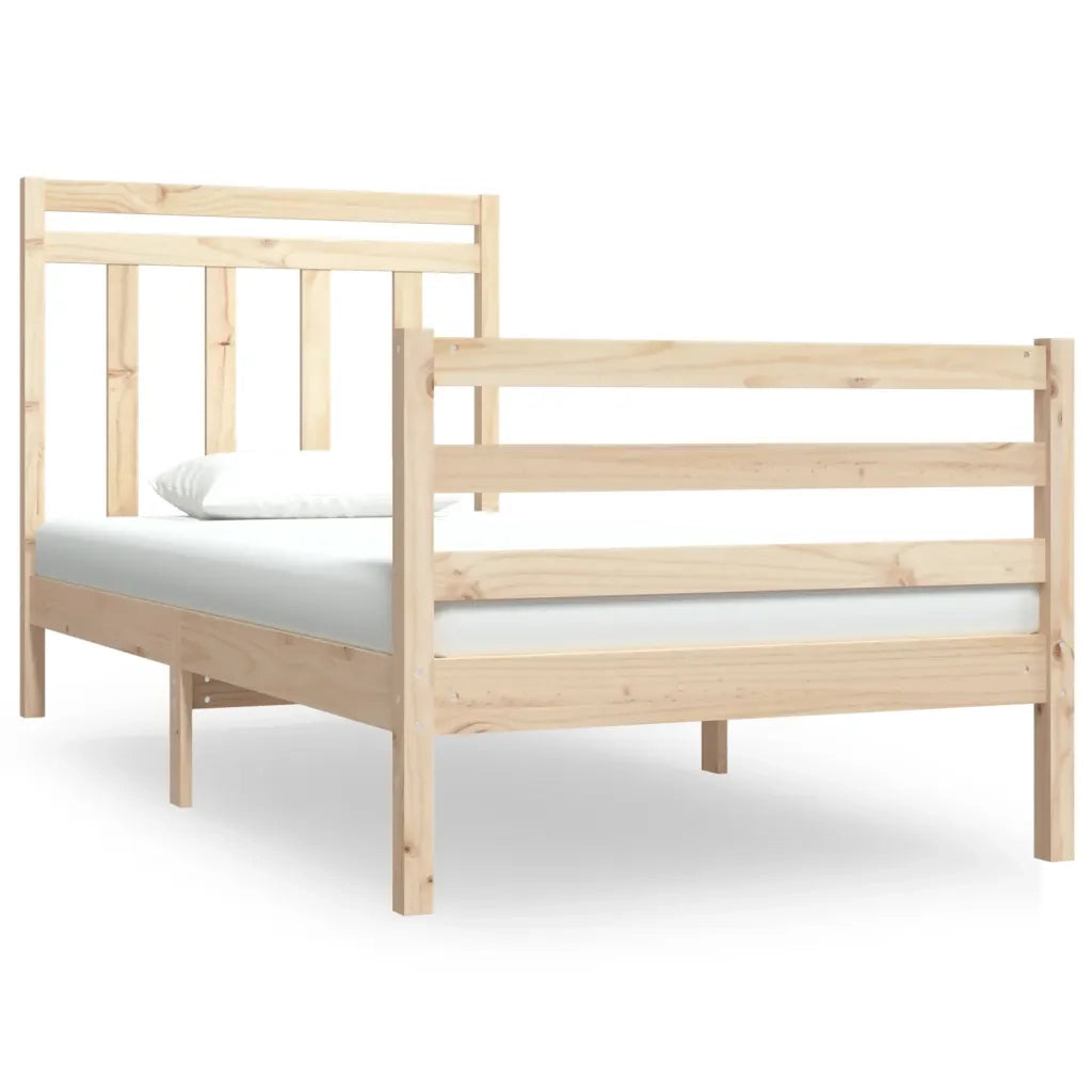 Giroletto-Struttura Letto in Legno Massello 90x190 cm Single 789864