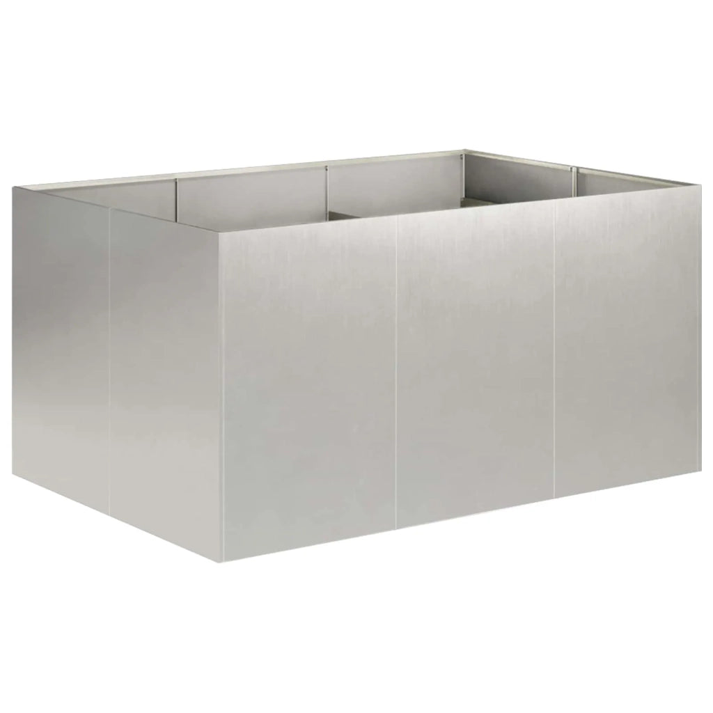 Vaso da giardino Argento 120 x 80 x 60 cm Acciaio Inox 8005929