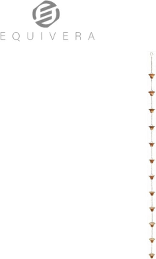 Regenketting per Esterno - Effetto Pioggia - Catena in Acciaio Inox - Raccoglitore di Acqua - Decorazione per Balcone