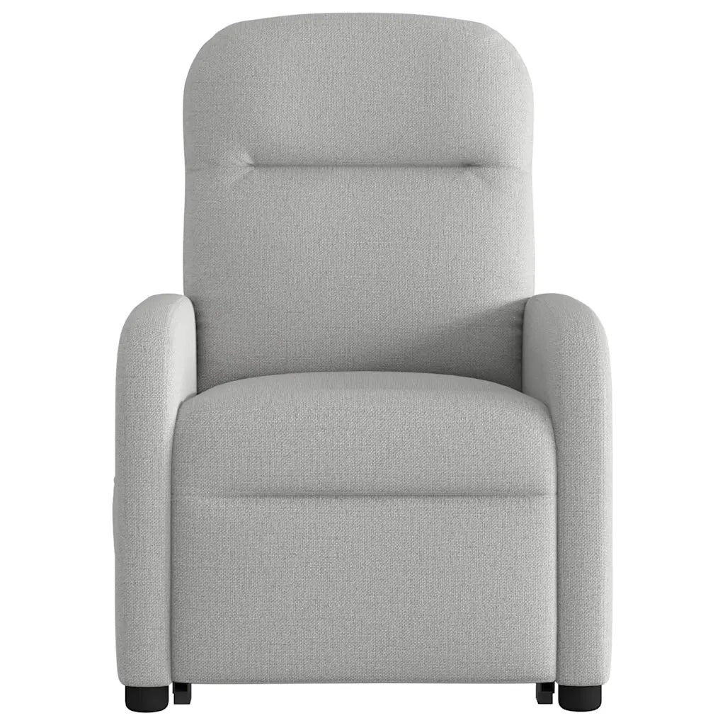 Poltrona Alzapersona Reclinabile Grigio Nuvola in Tessuto 3302981