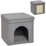 Casetta per Gatti Pieghevole a Cubo ¨C zephmum ¨C Grigio 36.5x36.5x36.5 cm