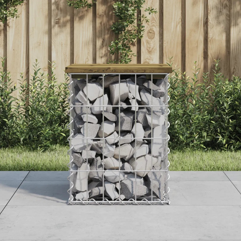 Panchina da Giardino | Panca da Giardino Design Gabbione 33x31x42 cm Pino Impregnato