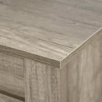 Tavolino Rettangolare con Piano Sollevabile, 2 Scomparti Aperti, Pannello Truciolare, 105 x 50 x 49cm, Rovere