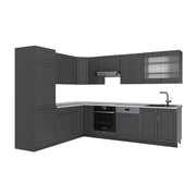 Cucina angolare completa Fame-Line Oro-antracite rustico/Antracite 287 x 60 cm, PL Marmo Vicco