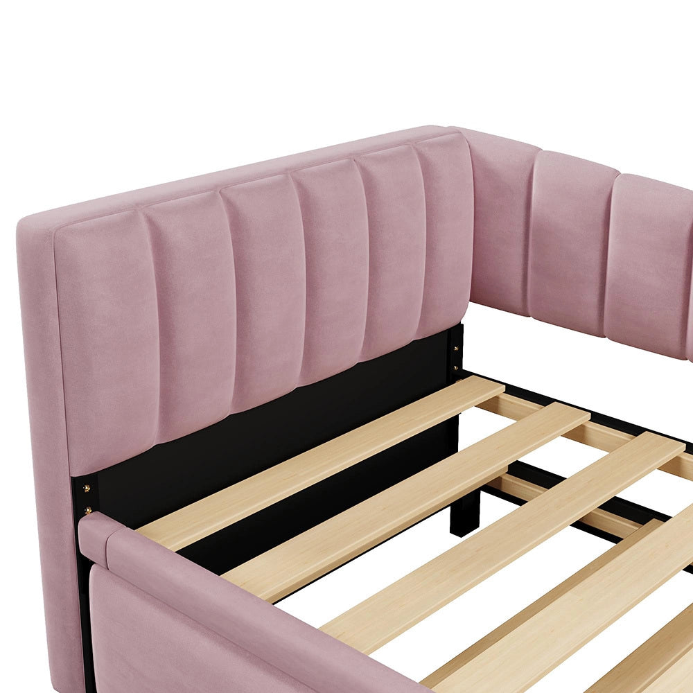 Divano letto daybed - Xylo - 90/180x200 cm letto nascosto rosa