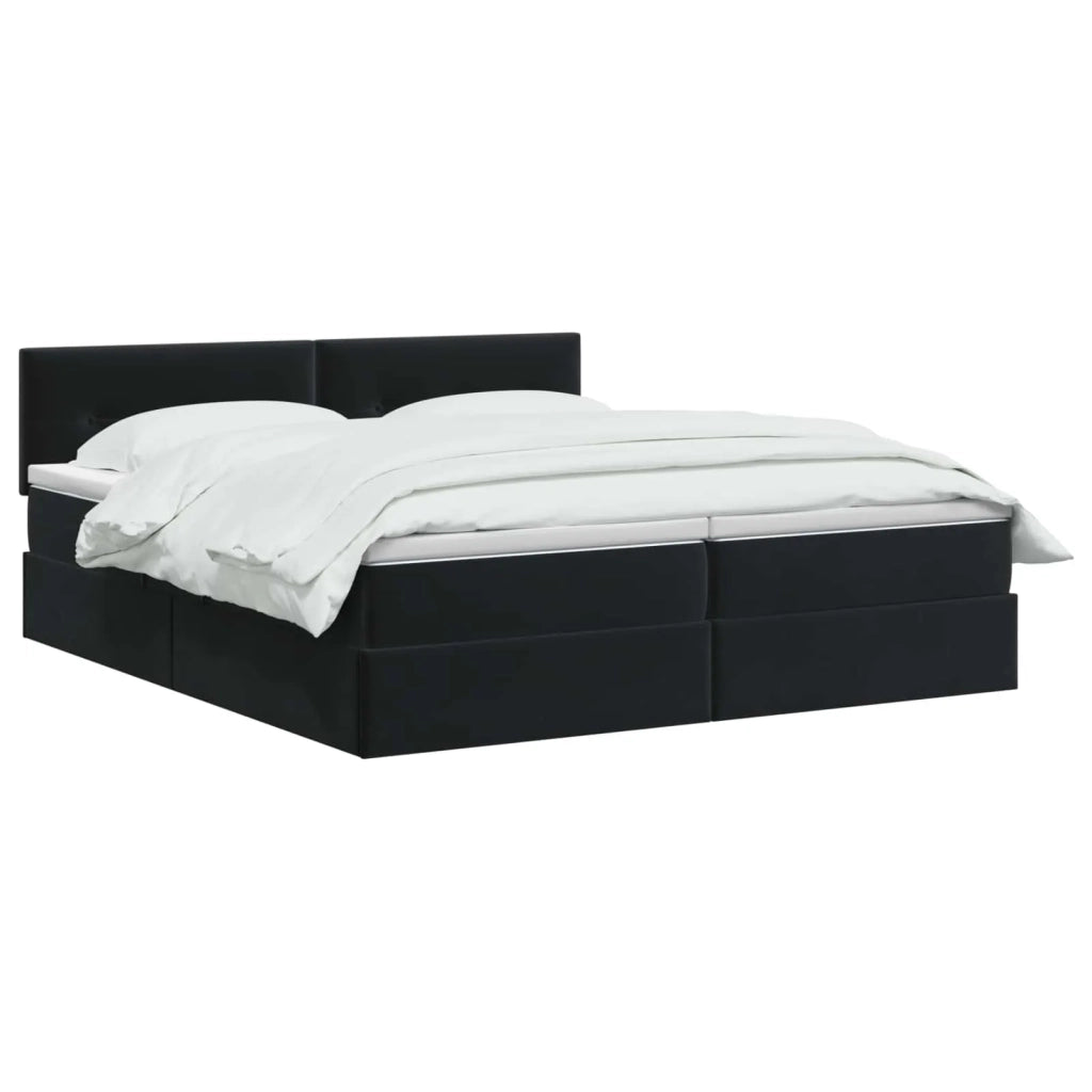 Letto con Contenitore con testiera 2 pz Nero 3458951