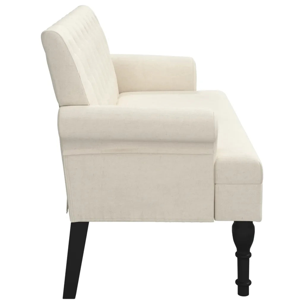 Panca con Schienale 120x62x75,5 cm in Lino 372128