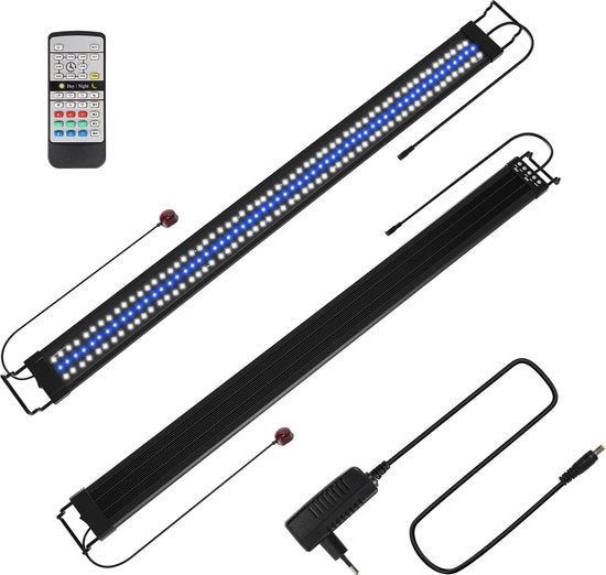 LED acquario 45W con timer decorazione per pesci d'acquario RGB acqua-tight, 120-150CM, Incl. telecomando