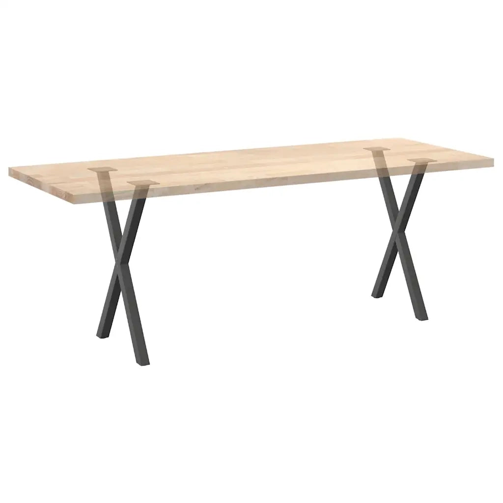 Gambe per tavolo da pranzo a forma di X 2 pz Antracite 57x(72-73) cm Acciaio