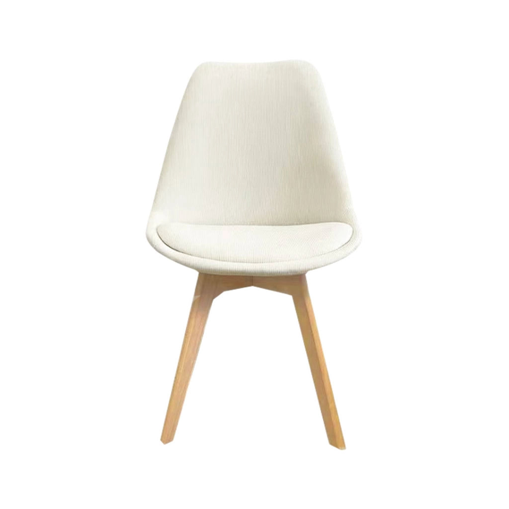 Set di 4 sedie scandinave in legno di faggio e velluto a coste ,