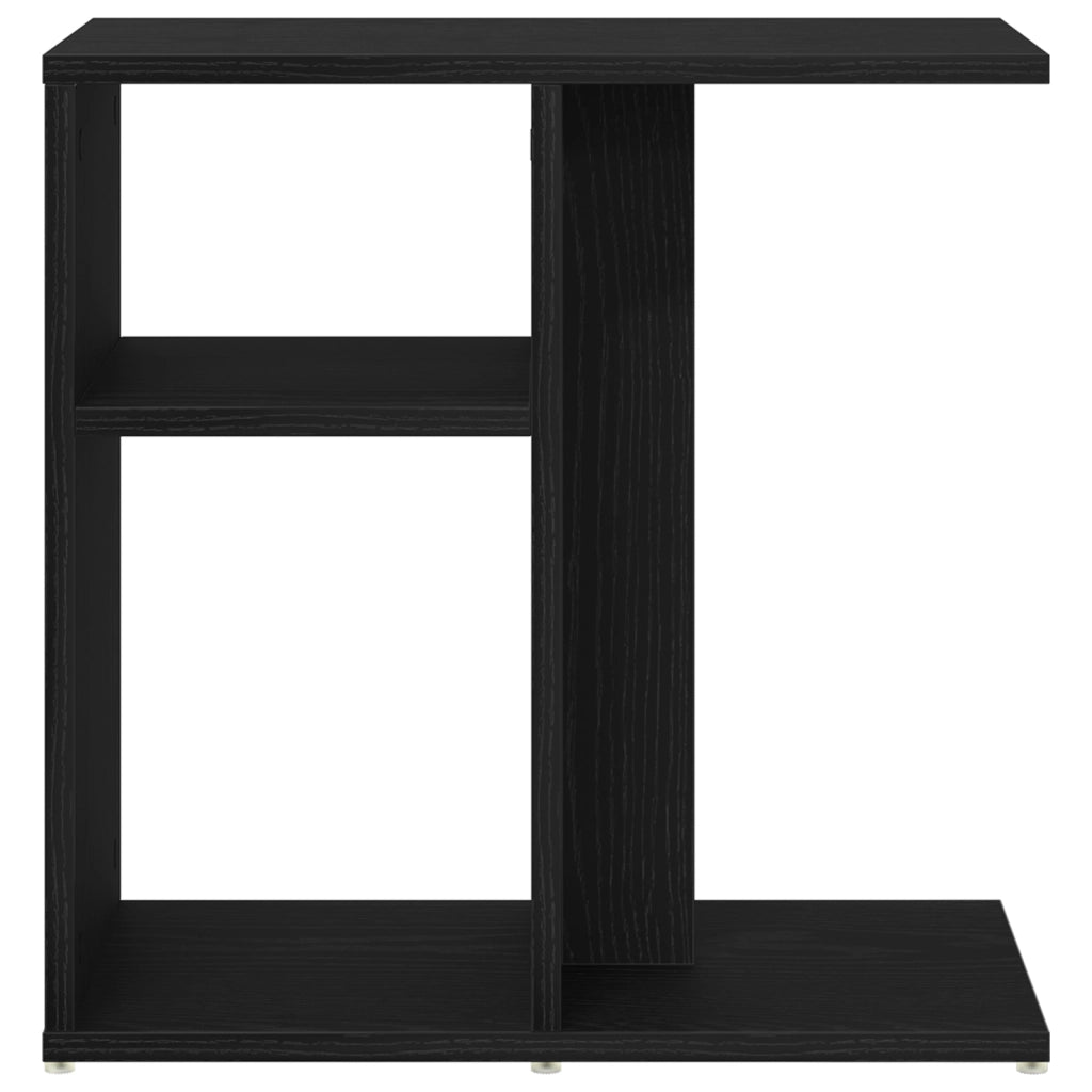 Tavolino  Nero in Rovere 50x30x50 cm in Legno Ingegnerizzato