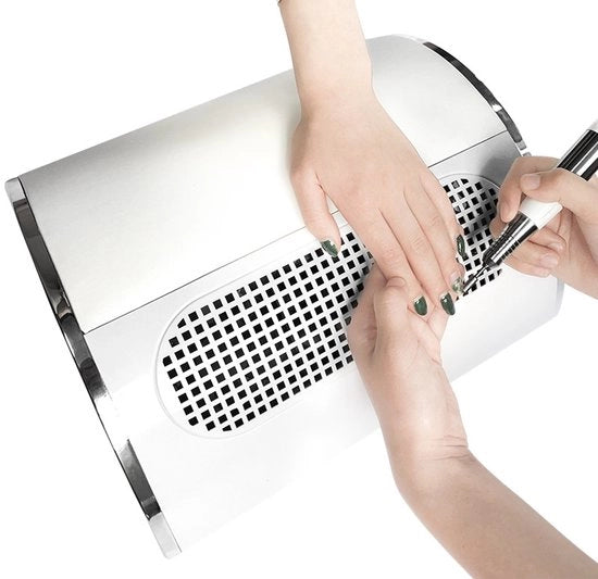 Nagelstofzuiger professionale, con filtro e 2 sacchi di polvere, stuccatore per unghie per salone o manicure a casa (bianco)