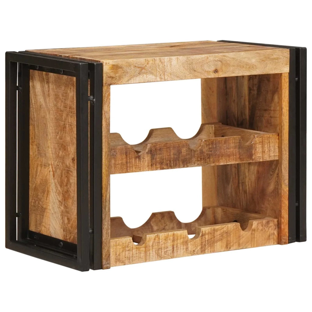 Portabottiglie 60 x 45 x 33 cm Legno di Mango Grezzo Massiccio 4104754
