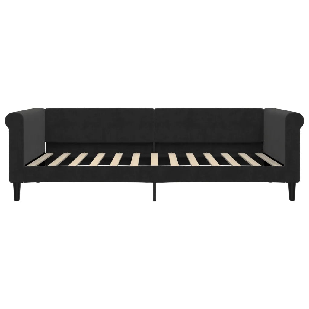 Letto singolo | Letto per adulti | Letto da Giorno Nero 100x200 cm in Velluto