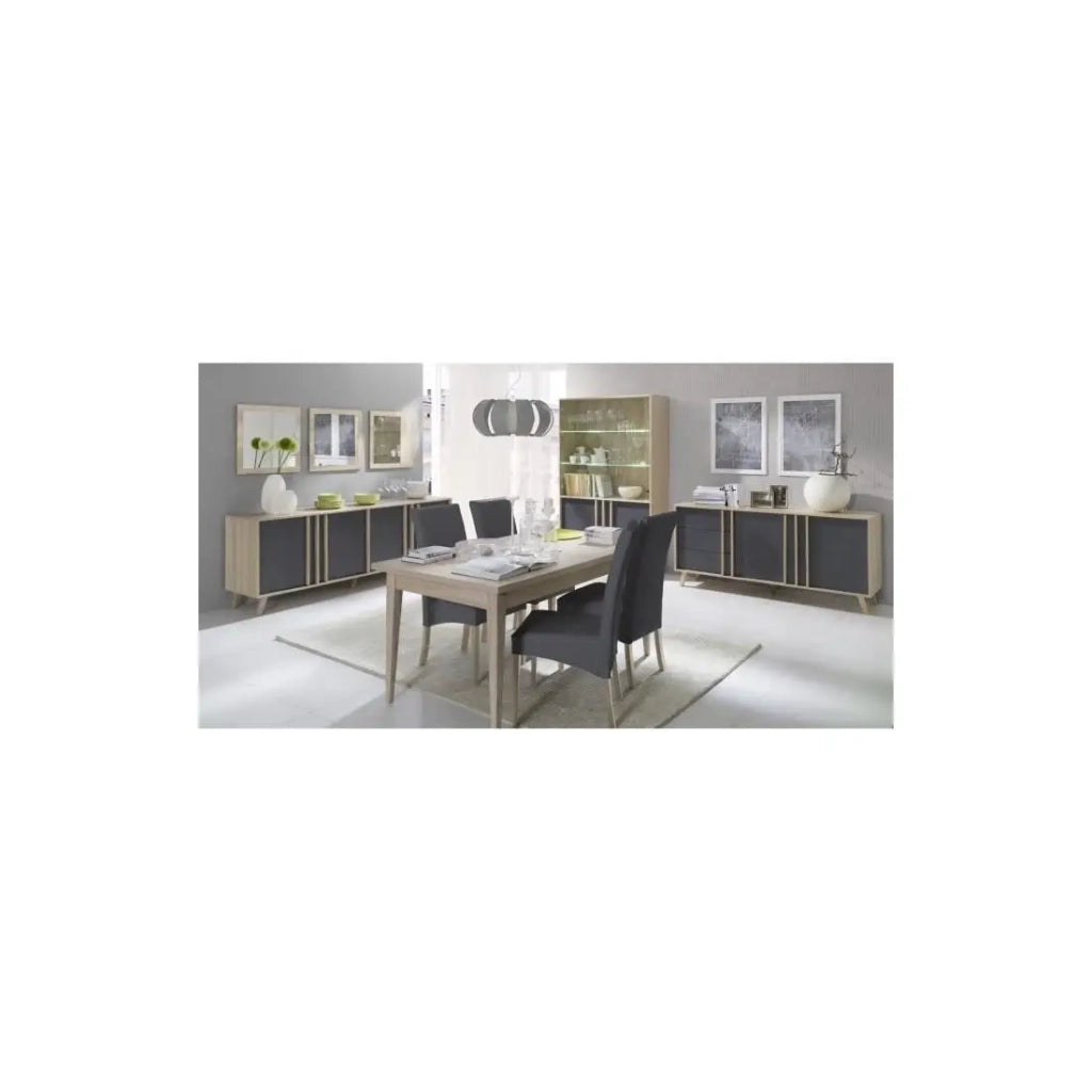 Buffet medio modello MALMO grigio. Mobile design stile SCANDINAVO. Effetto ultra trendy per il tuo soggiorno.