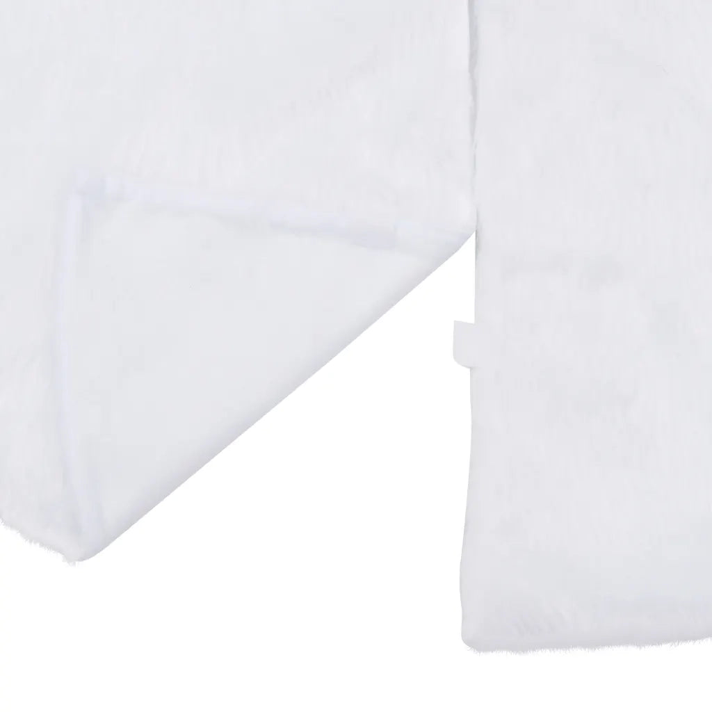 Gonna per albero di Natale bianca 150 cm in pelliccia sintetica 330271