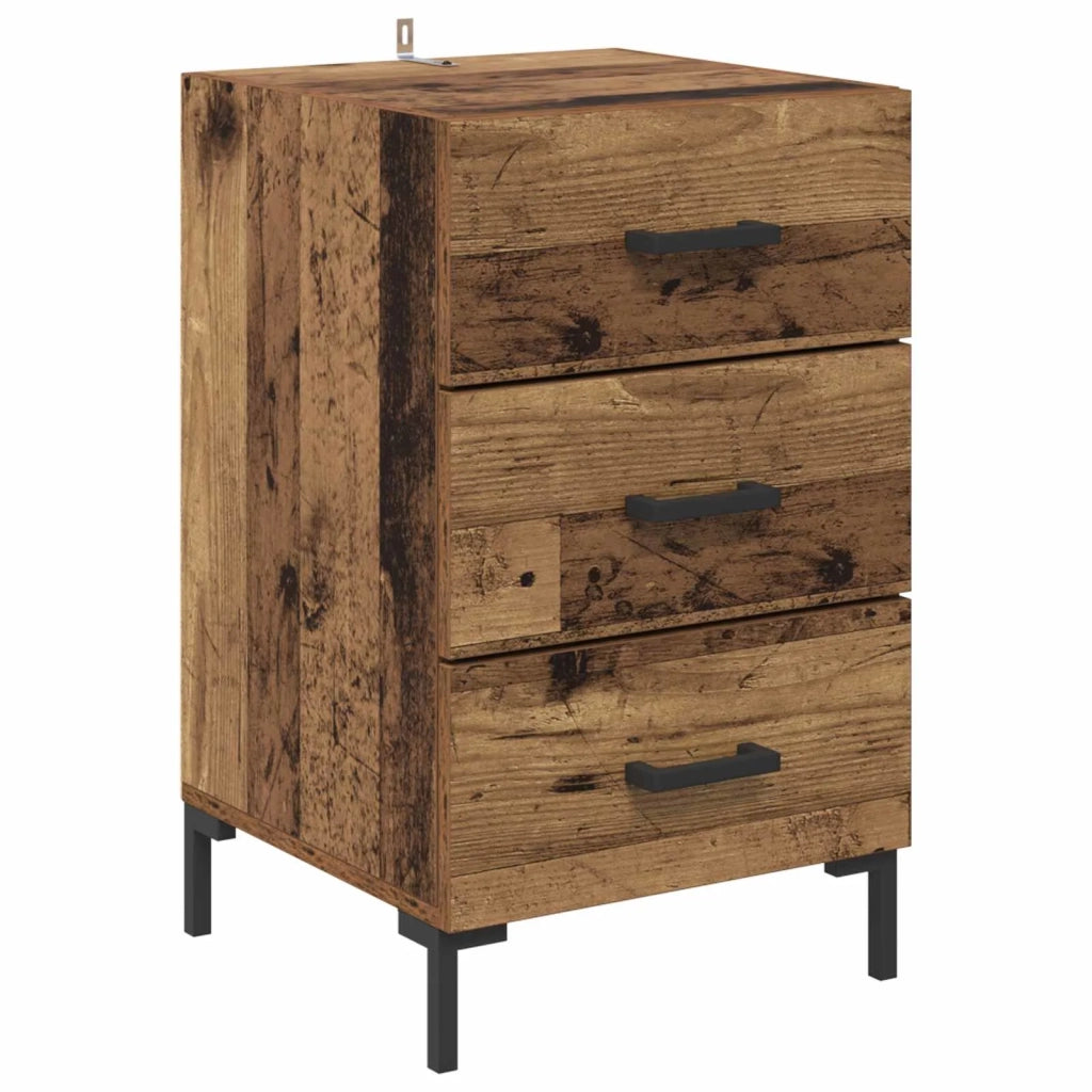 Armadio da Notte con cassetto Legno vecchio 40 x 40 x 66 cm 882116