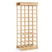 Portabottiglie set da 1 46,5 x 27,5 x 113 cm capacità 40 bottiglie design moderno in legno di pino naturale 20_0020492
